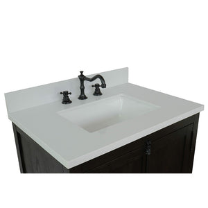 Bellaterra 400100-BA-WER 31" Wood Single Vanity w/ Counter Top and Sink (Brown Ash)