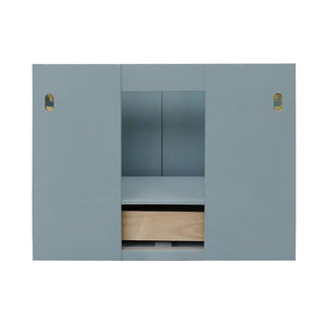 Bellaterra 400400-CAB-AB-BGRD 31" Single Wall Mount w/ Counter Top and Sink (Aqua Blue)