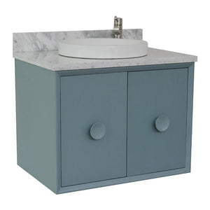 Bellaterra 400400-CAB-AB-WMRD 31" Single Wall Mount w/ Counter Top and Sink (Aqua Blue)