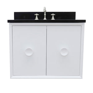 Bellaterra 400400-CAB-WH-BGO 31" Single Wall Mount w/ Counter Top and Sink (White)