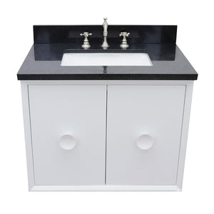 Bellaterra 400400-CAB-WH-BGR 31" Single Wall Mount w/ Counter Top and Sink (White)