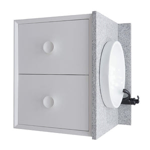 Bellaterra 400400-CAB-WH-GYRD 31" Single Wall Mount w/ Counter Top and Sink (White)