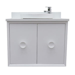 Bellaterra 400400-CAB-WH-WERD 31" Single Wall Mount w/ Counter Top and Sink (White)