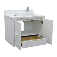 Load image into Gallery viewer, Bellaterra 400400-CAB-WH-WERD 31&quot; Single Wall Mount w/ Counter Top and Sink (White)