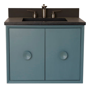 Bellaterra 400400C-AB-CTBL 31" Wood Single Vanity w/ Concrete Top Rectangle Sink (Aqua Blue)