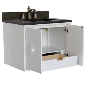 Bellaterra 400400C-WH-CTBL 31" Wood Single Vanity w/ Concrete Top Rectangle Sink (White)