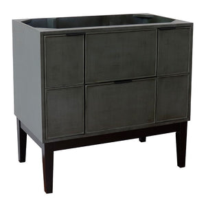 Bellaterra 400501-LY 36" Single Vanity in Linen Gray Finish - Cabinet Only, Front