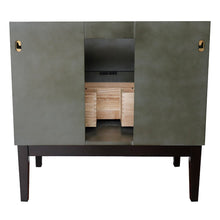 Load image into Gallery viewer, Bellaterra 400501-LY 36&quot; Single Vanity in Linen Gray Finish - Cabinet Only, Backside