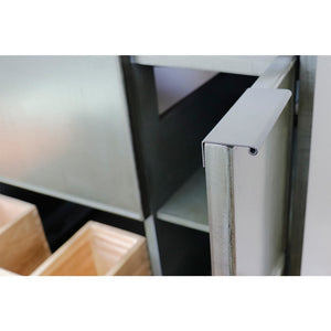 Bellaterra 400501-LY 36" Single Vanity in Linen Gray Finish - Cabinet Only, Inside