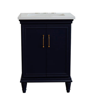 Bellaterra 25" Wood Single Vanity w/ Counter Top and Sink 400800-25-BU-WER (Blue)