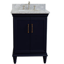 Load image into Gallery viewer, Bellaterra 25&quot; Wood Single Vanity w/ Counter Top and Sink 400800-25-BU-WMO (Blue)