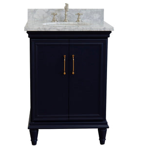 Bellaterra 25" Wood Single Vanity w/ Counter Top and Sink 400800-25-BU-WMO (Blue)