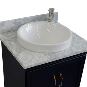 Bellaterra 25" Wood Single Vanity w/ Counter Top and Sink 400800-25-BU-WMRD (Blue)