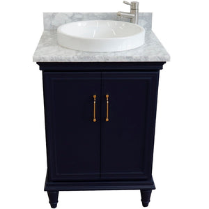 Bellaterra 25" Wood Single Vanity w/ Counter Top and Sink 400800-25-BU-WMRD (Blue)