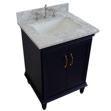 Load image into Gallery viewer, Bellaterra 25&quot; Wood Single Vanity w/ Counter Top and Sink 400800-25-BU-WMR (Blue)
