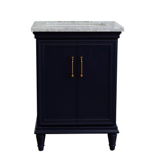 Bellaterra 25" Wood Single Vanity w/ Counter Top and Sink 400800-25-BU-WMR (Blue)
