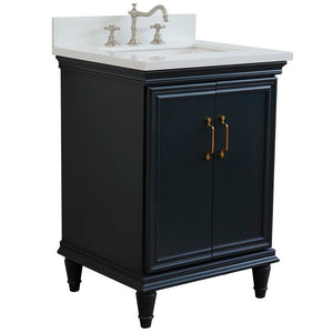 Bellaterra 25" Wood Single Vanity w/ Counter Top and Sink 400800-25-DG-WER (Dark Gray)