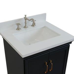 Bellaterra 25" Wood Single Vanity w/ Counter Top and Sink 400800-25-DG-WER (Dark Gray)