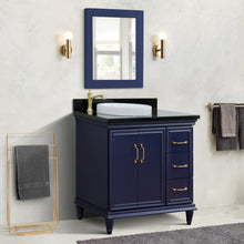Load image into Gallery viewer, Bellaterra Blue 37&quot; Single Vanity w/ Counter Top and Left Sink-Left Door 400800-37L-BU-BGRDL