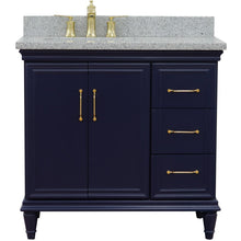 Load image into Gallery viewer, Bellaterra Blue 37&quot; Single Vanity w/ Counter Top and Left Sink-Left Door 400800-37L-BU-GYRL
