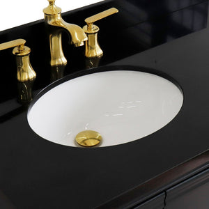 Bellaterra Dark Gray 37" Single Vanity w/ Counter Top and Left Sink-Left Door 400800-37L-DG-BGOL