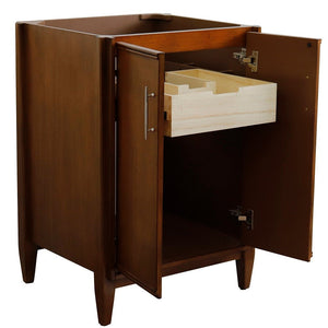 Bellaterra 400901-24-WA 24" Single Sink Vanity in Walnut Finish - Cabinet Only