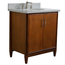 Load image into Gallery viewer, Bellaterra 400901-31-WA-GYO 31&quot; Single Sink Vanity in Walnut Finish with Counter Top and Sink Gray Granite