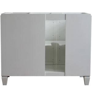 Bellaterra 42" Single Sink Vanity - Cabinet Only 400990-42L, White / Left Door, Backside