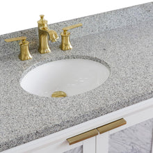 Load image into Gallery viewer, Bellaterra White 43&quot; Single Vanity, Gray Top, Left Doors oval Sink  400990-43L-WH