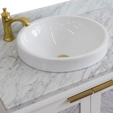 Load image into Gallery viewer, Bellaterra White 43&quot; Single Vanity, White Cararra Top, Left Doors round Sink  400990-43L-WH