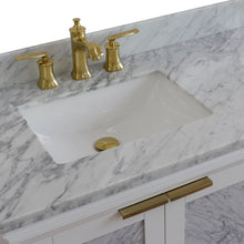 Load image into Gallery viewer, Bellaterra White 43&quot; Single Vanity, White Cararra Top, Left Doors rectangle Sink  400990-43L-WH