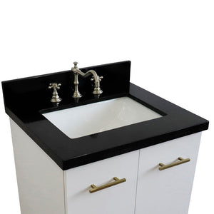Bellaterra 25" Wood Single Vanity w/ Counter Top and Sink 408001-25-WH-BGR (White)