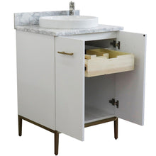 Load image into Gallery viewer, Bellaterra 25&quot; Wood Single Vanity w/ Counter Top and Sink 408001-25-WH-WMRD (White)