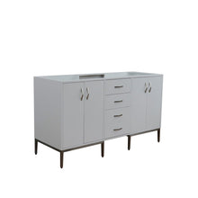Load image into Gallery viewer, Bellaterra 60&quot; Double Vanity in White Finish - Cabinet Only 408001-60D-WH, Front