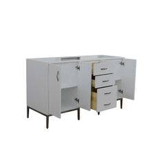 Load image into Gallery viewer, Bellaterra 60&quot; Double Vanity in White Finish - Cabinet Only 408001-60D-WH, Open