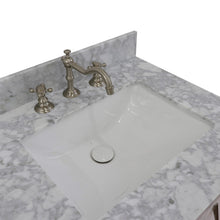 Load image into Gallery viewer, Bellaterra 61&quot; Double Sink Vanity in White Finish with Counter Top and Sink 408001-61D-WH, White Carrara Marble / Rectangle, Sink