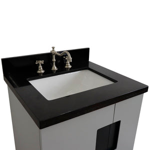 Bellaterra 25" Wood Single Vanity w/ Counter Top and Sink Light Gray Finish 408800-25-LG-BGR