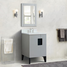 Load image into Gallery viewer, Bellaterra 25&quot; Wood Single Vanity w/ Counter Top and Sink Light Gray Finish 408800-25-LG-WEO