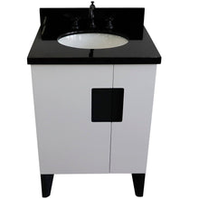 Load image into Gallery viewer, Bellaterra 25&quot; Wood Single Vanity w/ Counter Top and Sink White Finish 408800-25-WH-BGO