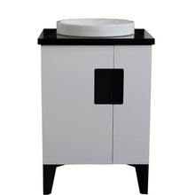 Load image into Gallery viewer, Bellaterra 25&quot; Wood Single Vanity w/ Counter Top and Sink White Finish 408800-25-WH-BGRD
