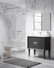 Load image into Gallery viewer, Lucena Bath 24&quot; Décor Tirador Freestanding Vanity in White, Black, Gray or White and Silver. - The Bath Vanities