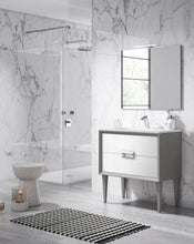 Load image into Gallery viewer, Lucena Bath 32&quot; Décor Tirador Freestanding Vanity in White, Black, Gray or White and Silver. - The Bath Vanities