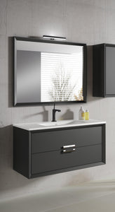 Lucena Bath 32" Décor Tirador Vanity in White, Black, Gray or White and Silver. - The Bath Vanities
