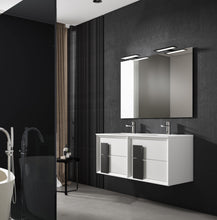 Load image into Gallery viewer, Lucena Bath 64&quot; Décor Cristal Vanity in White, Black, Grey, White and Black or White and Grey - The Bath Vanities