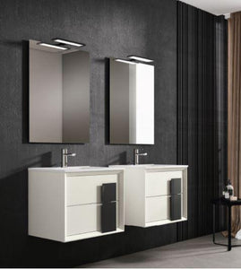 Lucena Bath 40" Décor Cristal Vanity in White, Black, Grey, White and Black, White and Grey or Black and Grey - The Bath Vanities