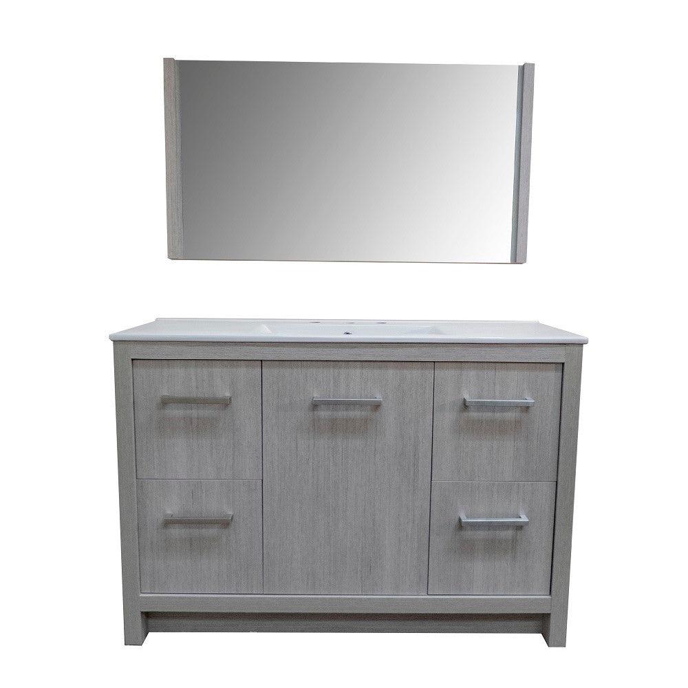 Bellaterra 48-Inch Single Sink Vanity - Gray 502001B-48S, Front