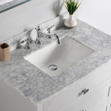 Load image into Gallery viewer, Bellaterra 36” White Carrara Laminated Countertop-Rectangular Sink 77612-36-WMR