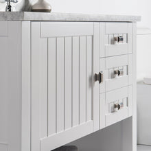 Load image into Gallery viewer, Bellaterra 37&quot; Double Vanity - White Marble Top 77616-37-DG-WM-WH, White, Handles