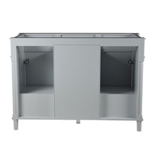 Load image into Gallery viewer, Bellaterra 48&quot; Double Vanity with White Carrara Marble Top 800632-48DBN-LG-WH, Gray, Backside