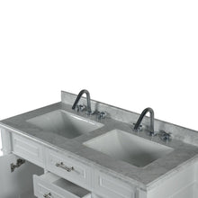 Load image into Gallery viewer, Bellaterra 48&quot; Double Vanity with White Carrara Marble Top 800632-48DBN-LG-WH, White, Basins